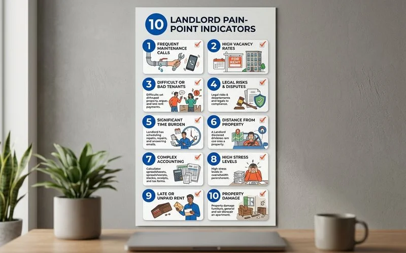 Decision checklist showing 10 signs you've outgrown self-management