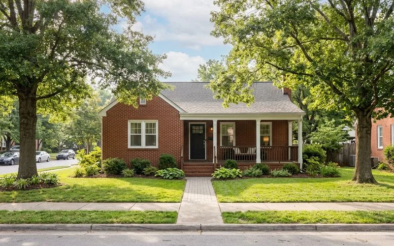 Single-family rental house in a Trinity Park-style historic Durham neighborhood