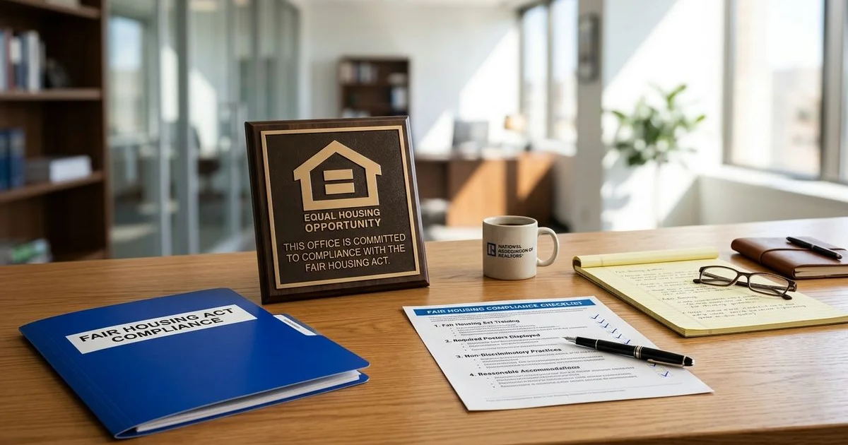 Legal documents and Equal Housing Opportunity badge representing NC fair-housing compliance