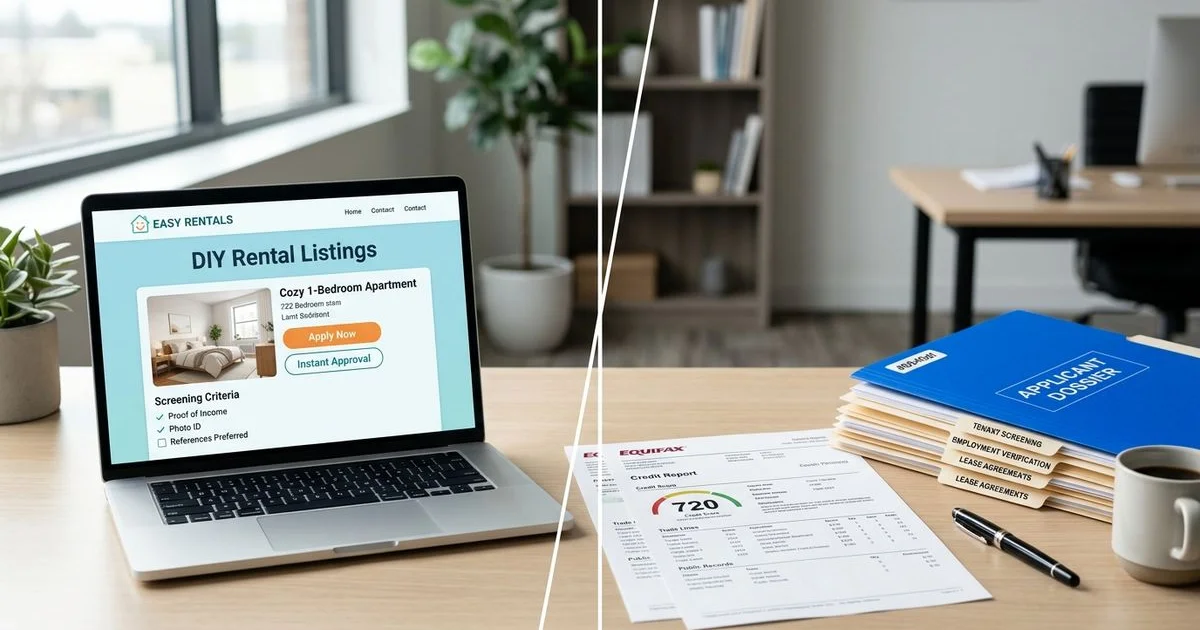 Side-by-side comparison of DIY screening dashboard and professional screening file